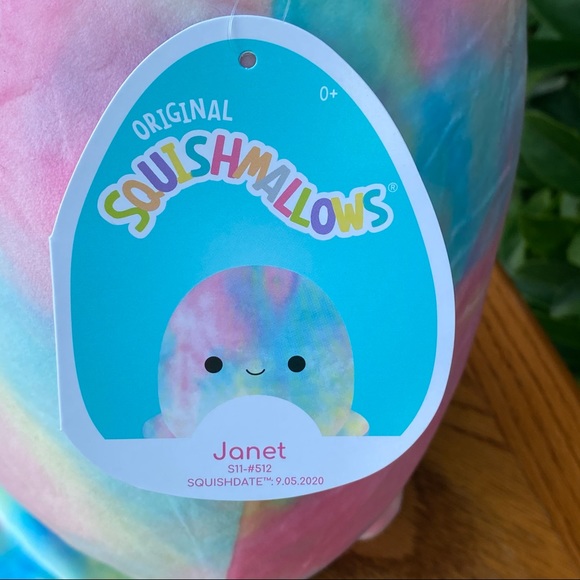 TIE DYED JELLYFISH “Janet” Squishmallow 11” NWT - Picture 3 of 5